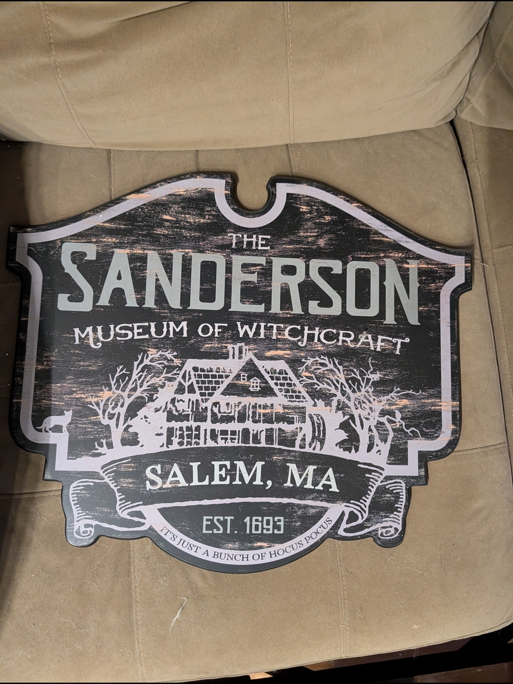 Spirit Sanderson Museum of Witchcraft Sign - Black and White